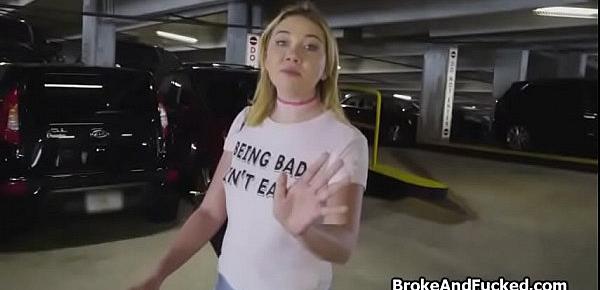  Fucking blonde at truck parking lot